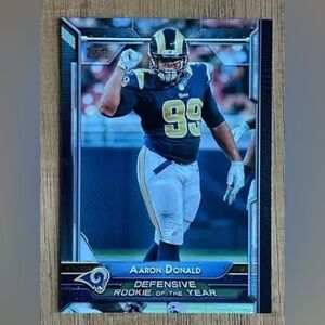 2015 Topps Football Aaron Donald Defensive Rookie Of The Year Card